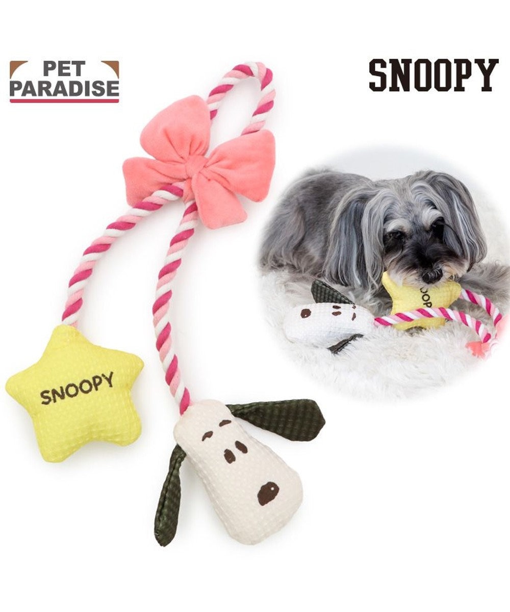 PET PARADISE スヌーピー リボン ロープ トイ 