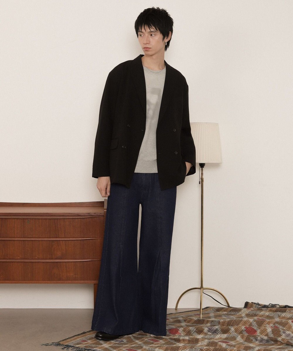 WEGO センタータックバギーフレアデニム 