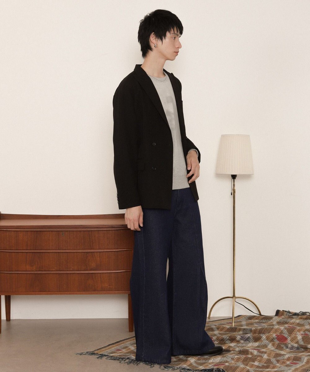 WEGO センタータックバギーフレアデニム 