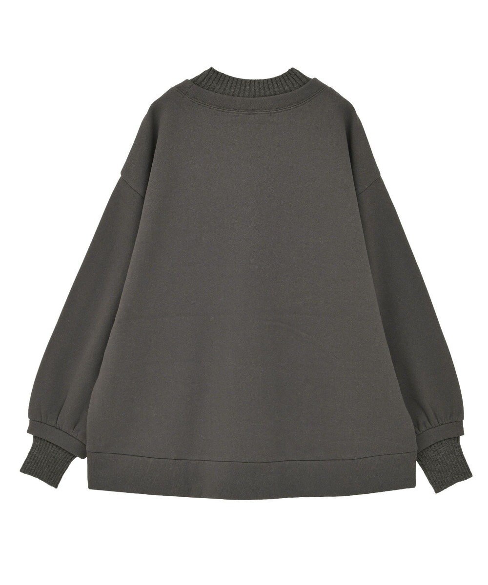 Green Parks リブドッキング裏起毛プルオーバー 