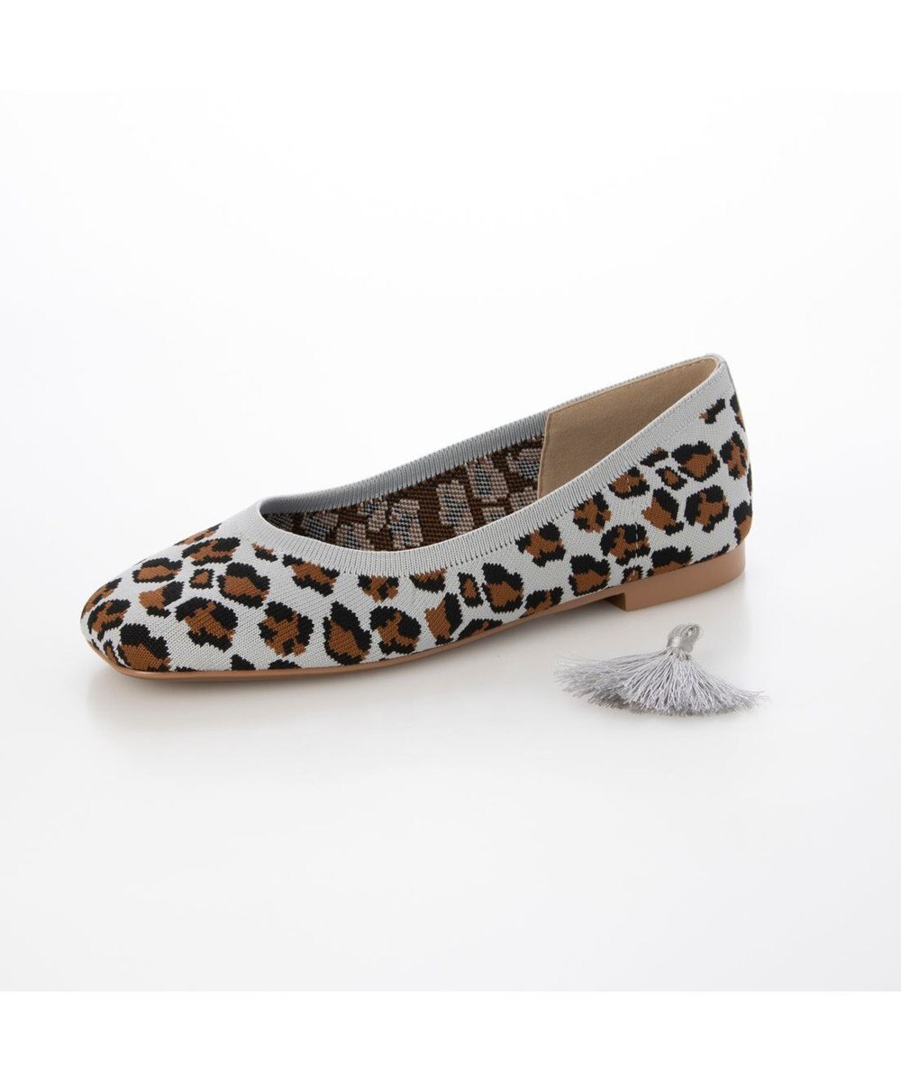 ing <ing>【サステナブル】２WAYスクエアトゥニットパンプス 