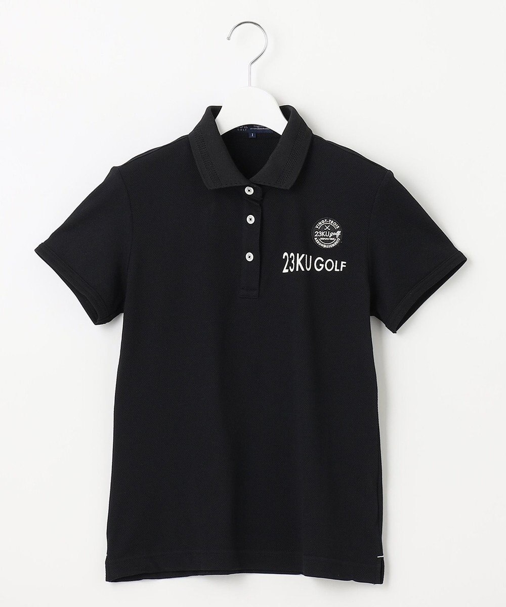 23区GOLF 【WOMEN】【吸水速乾/UVケア】ハニカムカノコ半袖ポロシャツ シンプルながらも機能的 