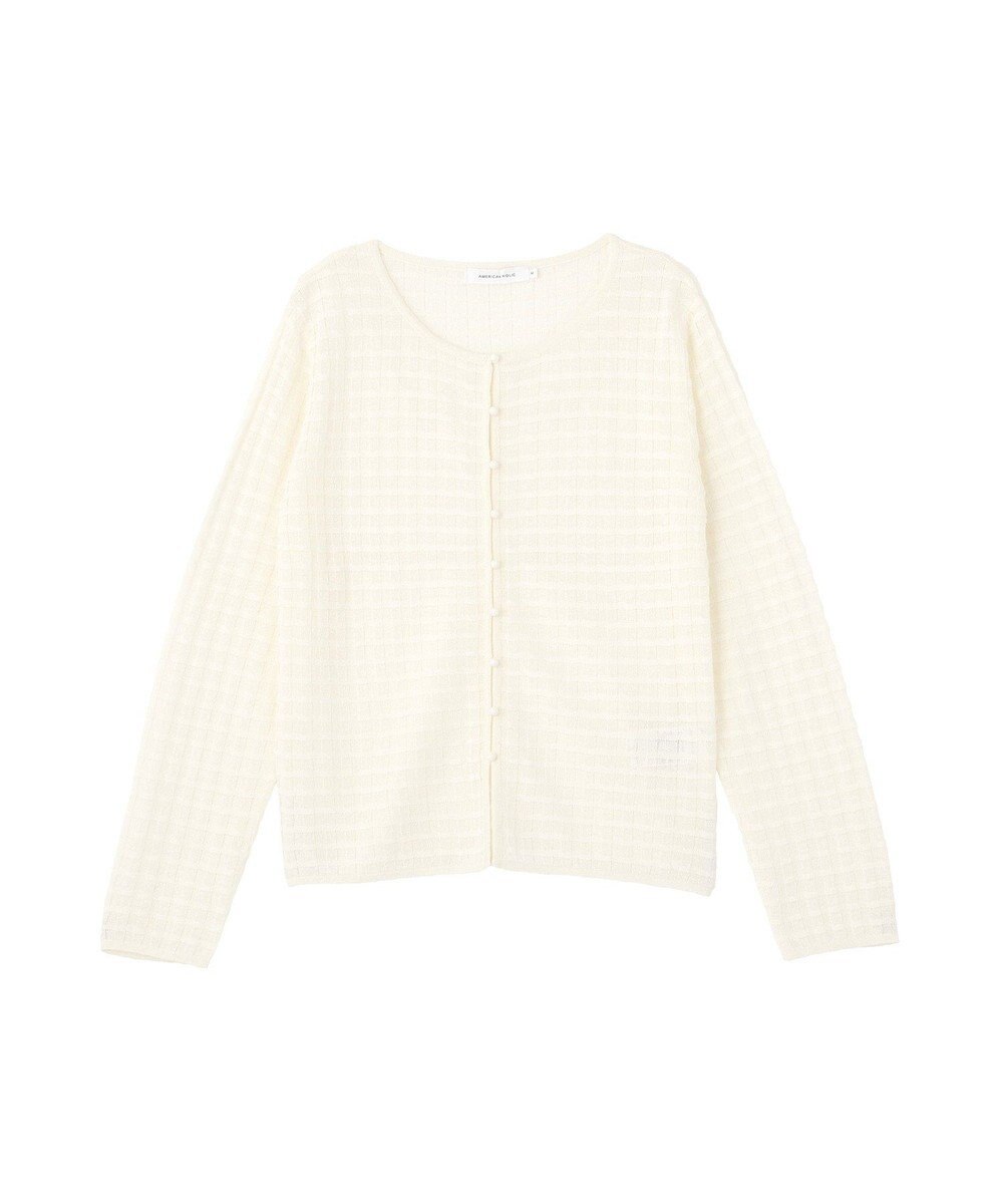 AMERICAN HOLIC シアーチェックカーディガン 