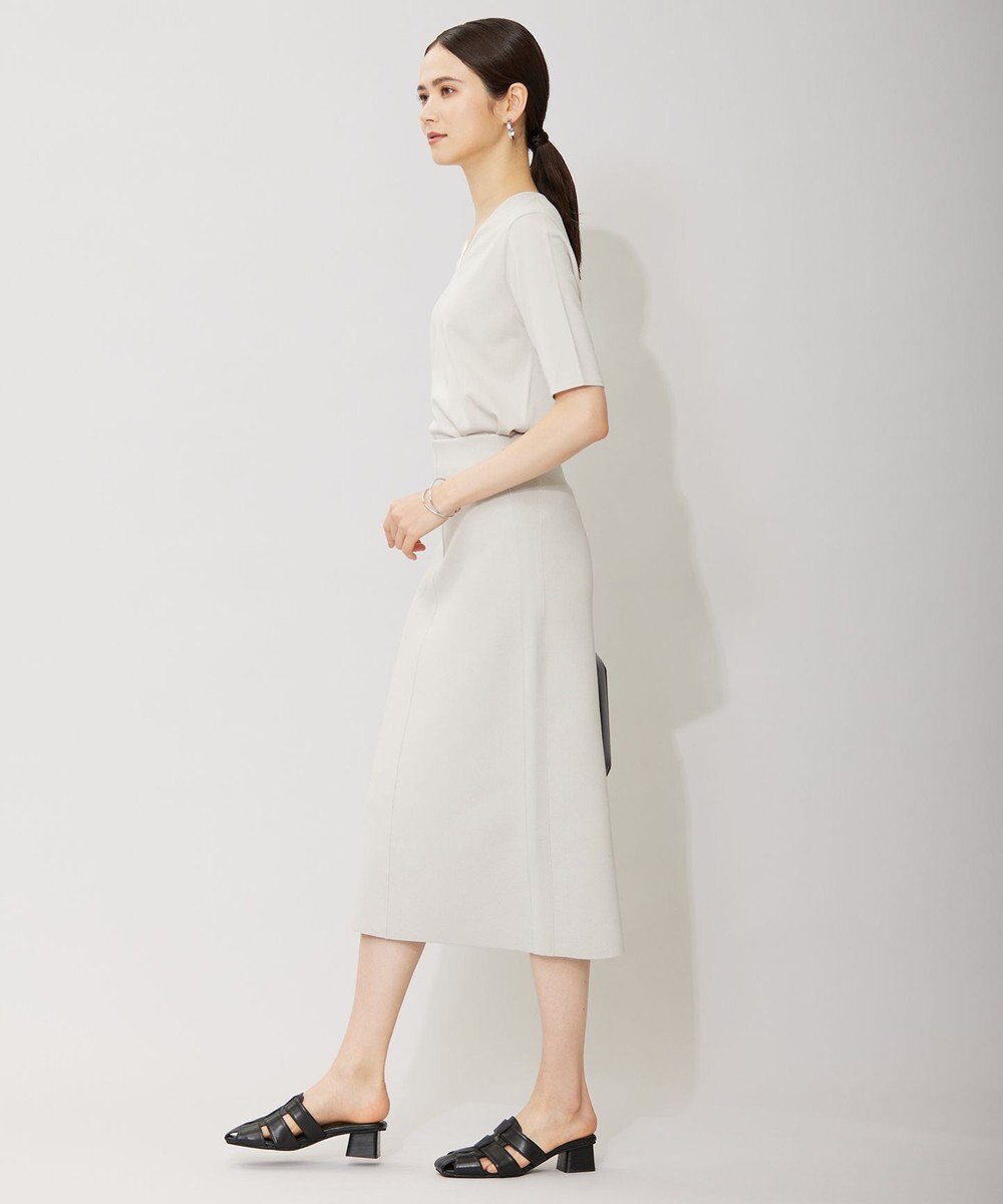 ICB 【洗える】 シンセティックハイゲージ ニットスカート 