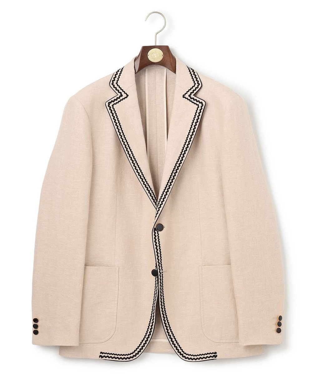 J.PRESS MEN 【J.PRESS ORIGINALS】Linen Basket 2B Club Jacket / Made in Japan 