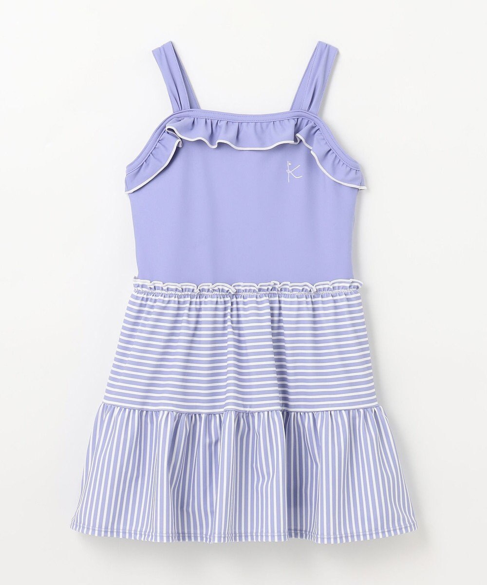 組曲 KIDS 【XS-Lサイズ】ストライプ スイムウェア(ワンピース) 