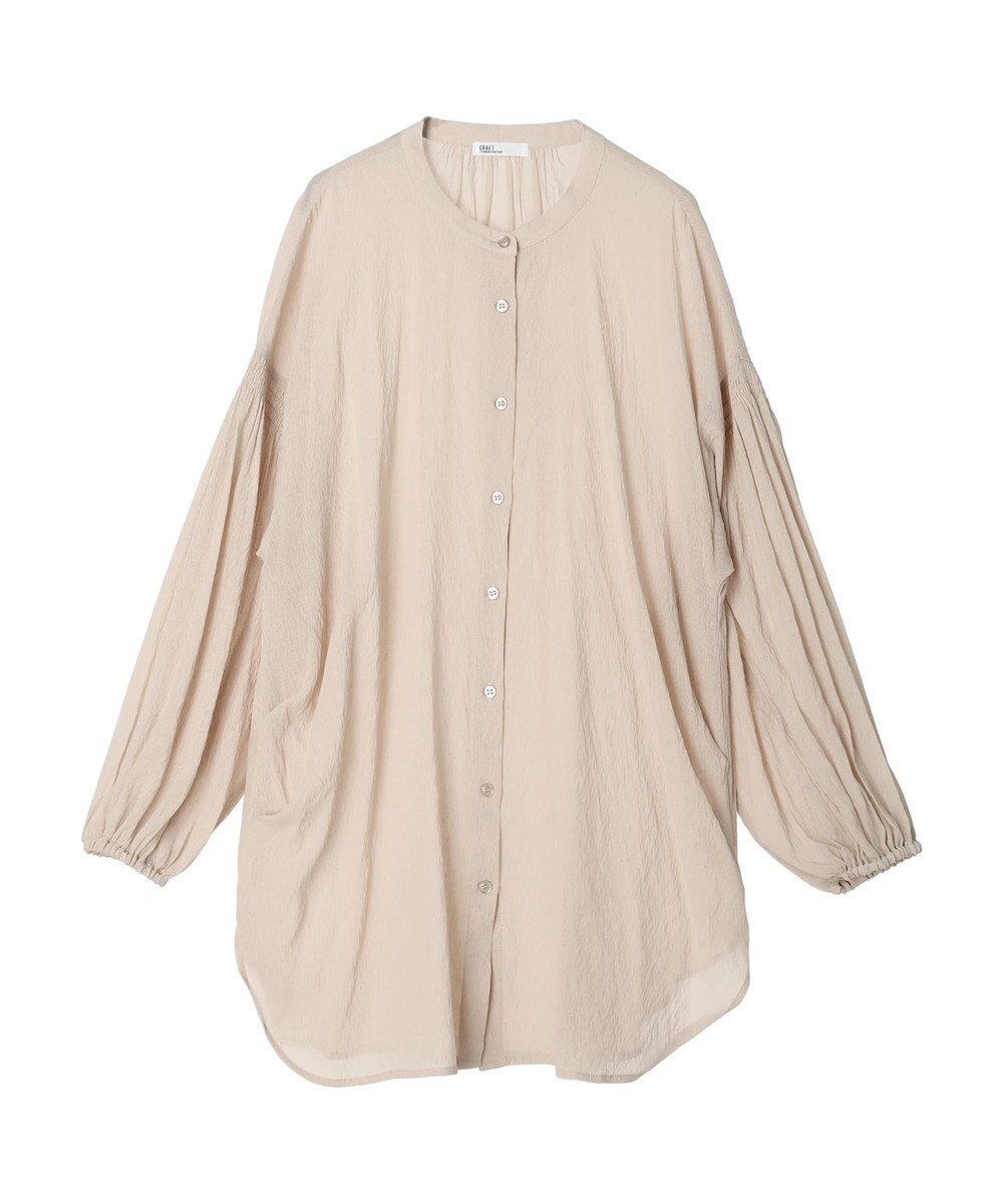 CRAFT STANDARD BOUTIQUE ウ゛ィンテージボイルソデシャーリングチュニック 