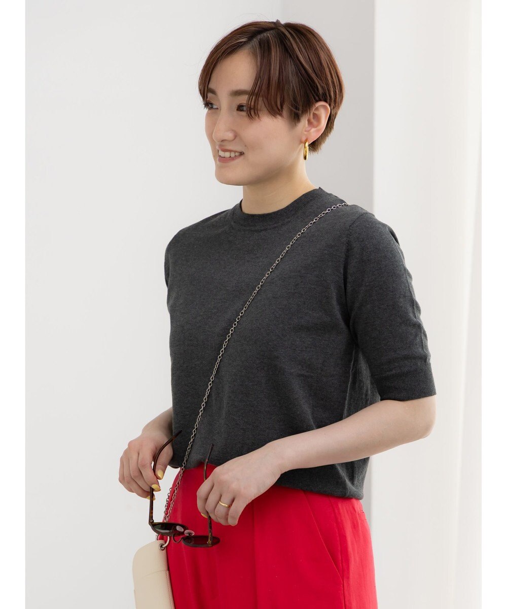 Te chichi 14G天竺ハーフスリーブニットプルオーバー 