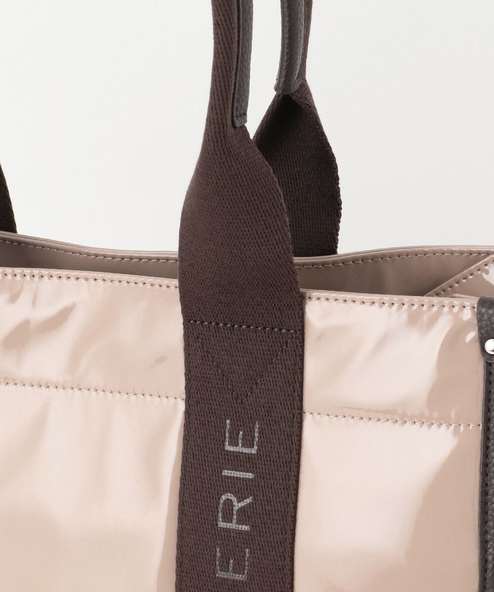 LA BAGAGERIE ソフトエナメル　ロゴテープトートバッグ　Lサイズ 