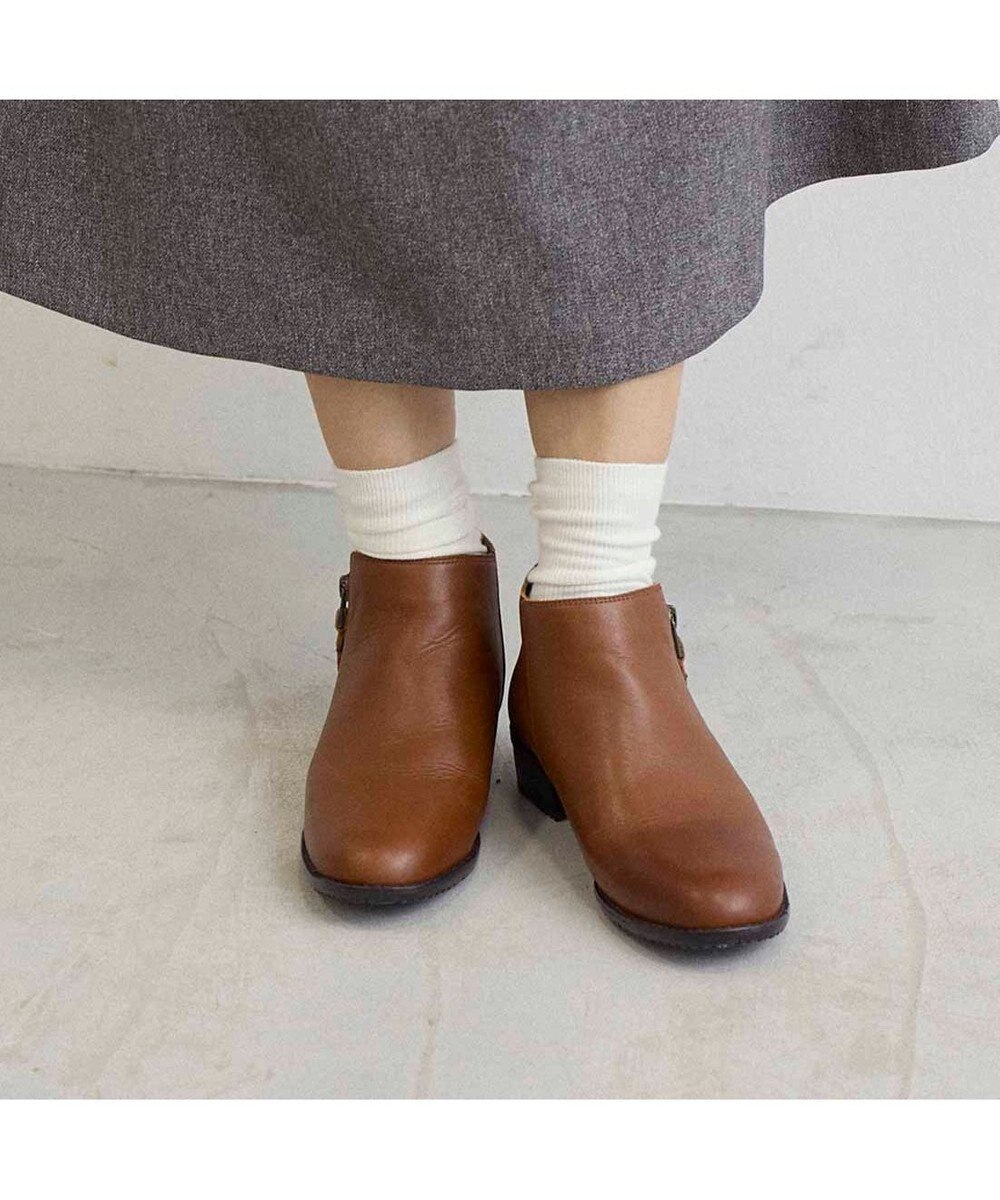 ing <ing>【WEB限定】【レイン対応】サイドファスナーショートブーツ 