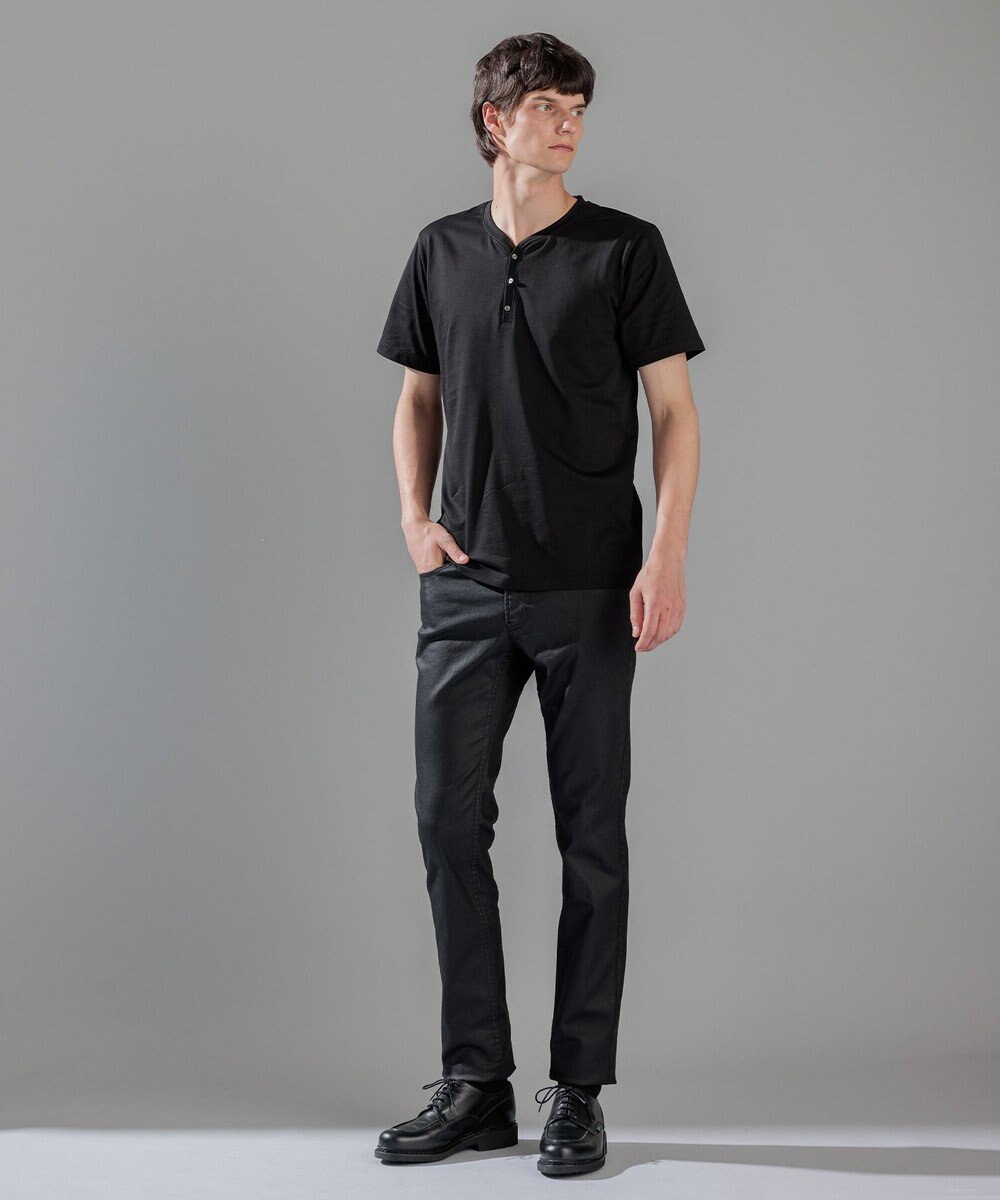 JOSEPH HOMME スビンソフトジャージー　ヘンリーネック半袖カットソー 