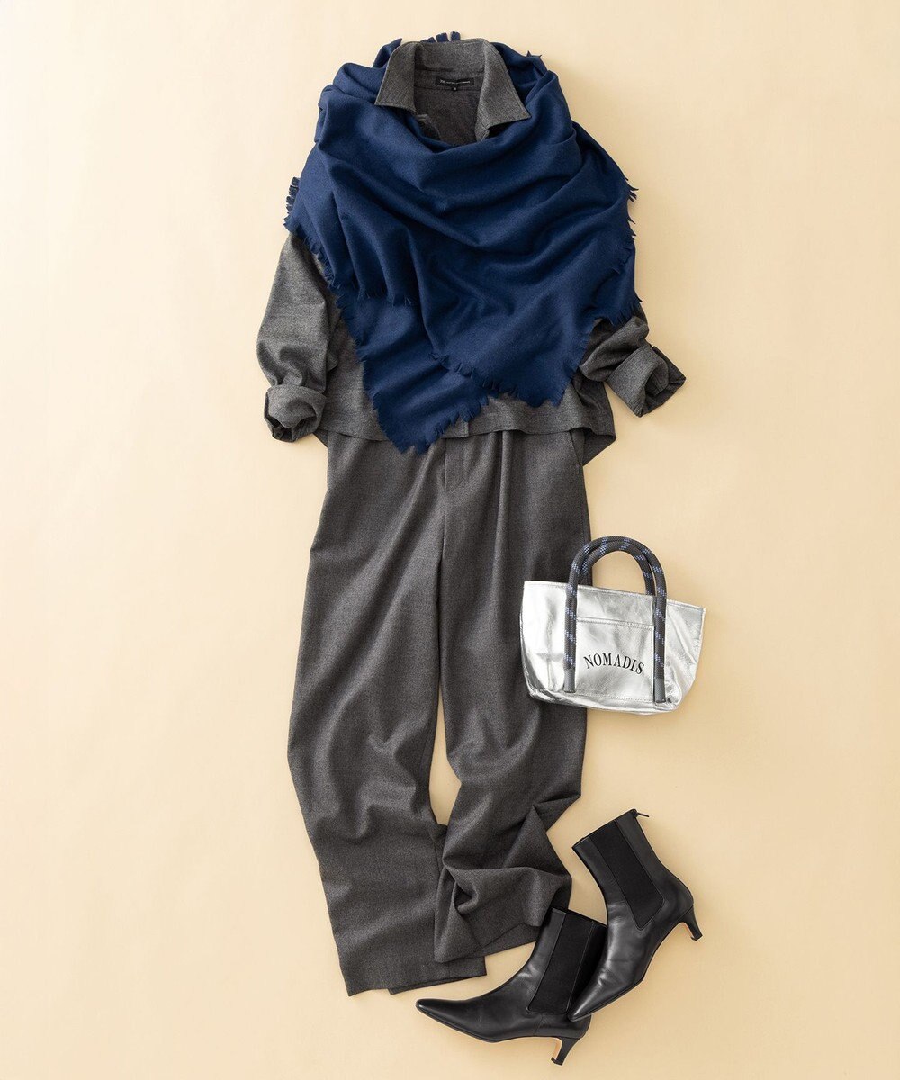 23区 【滝沢眞規子さん着用/VERY掲載/洗える】ウールミルドジャージー シャツ 