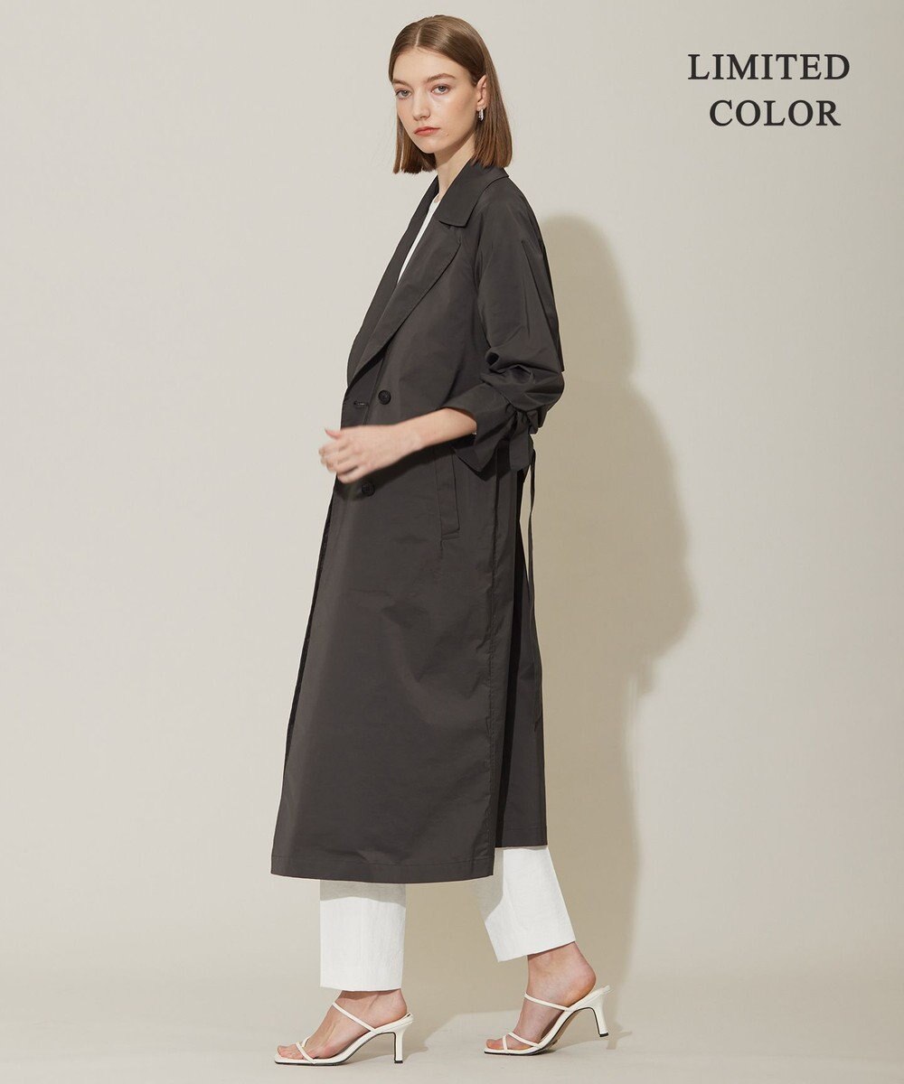 ICB 【撥水加工】 メモリーストレッチタフタ トレンチコート 