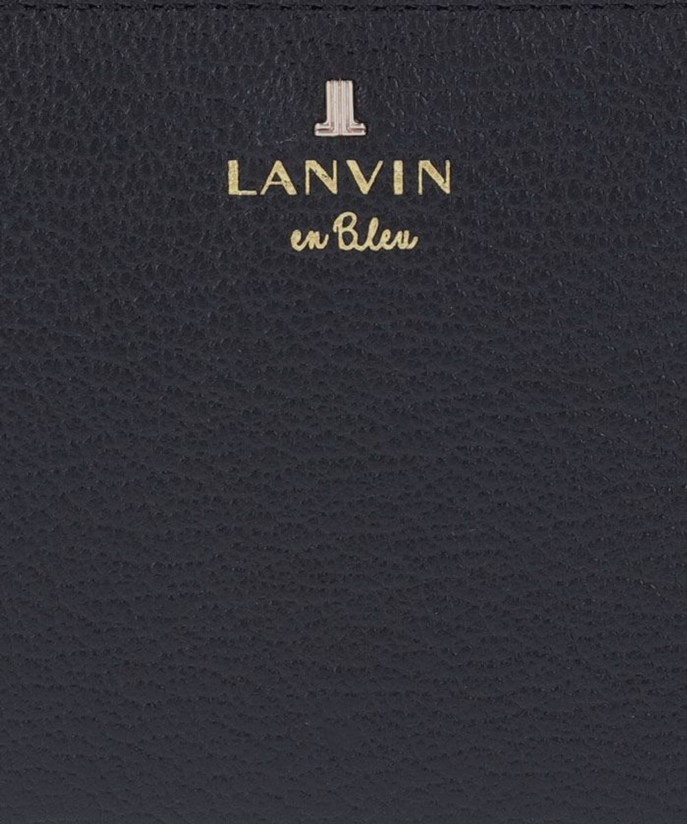 LANVIN en Bleu リム 二つ折りコンパクト財布 