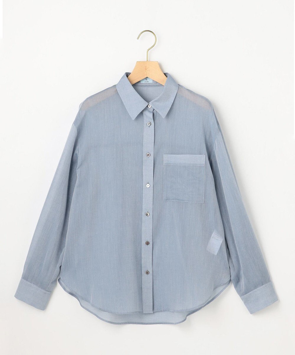 組曲 エアリーボイルシアー シャツ 