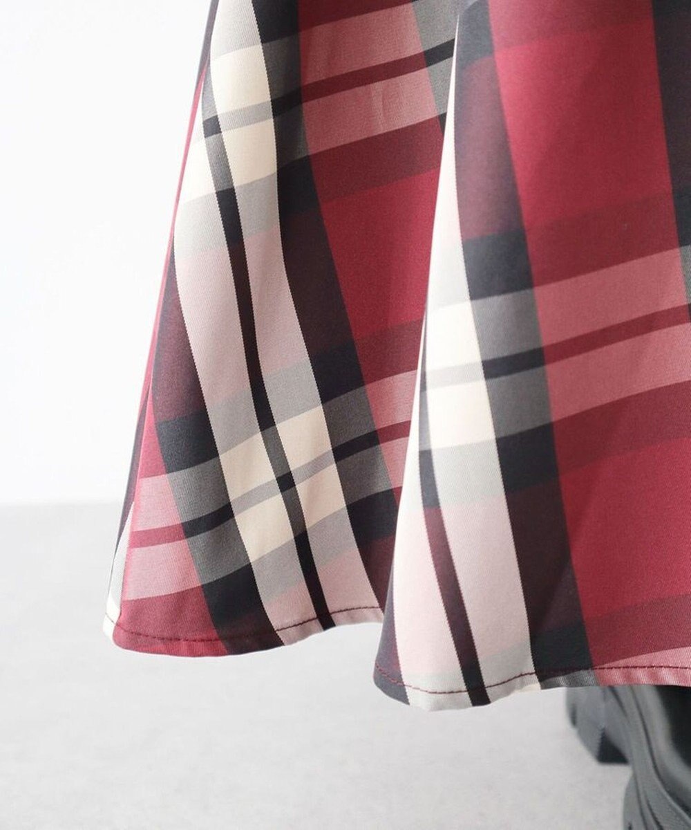 Green Parks ・ＳＵＧＡＲＳＰＯＯＮチェックドロストティアードスカー 