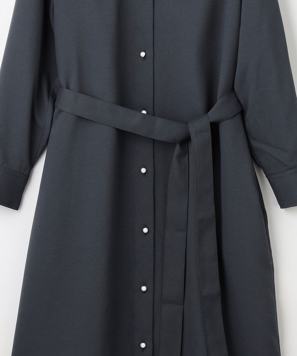 組曲 【サッシュベルト付き】パールボタンシャツワンピース 