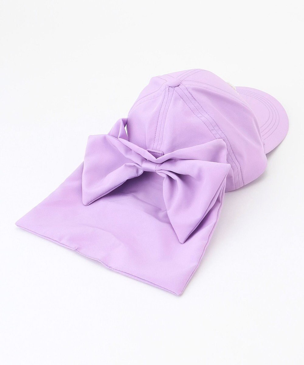 ANY KIDS 【日よけ付き】リボンキャップ 