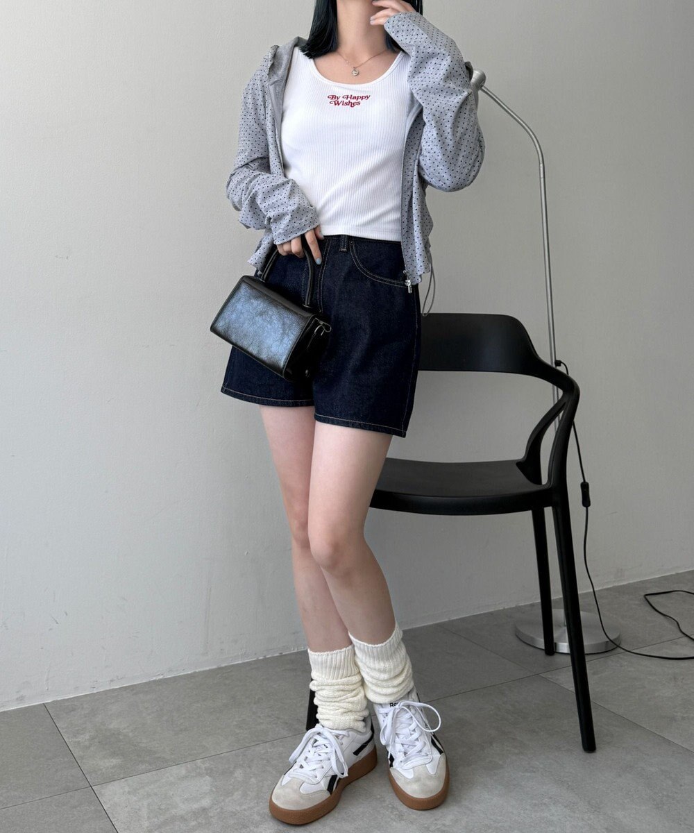 WEGO 【カップ付きインナー】グラフィックカップ付きリブタンク 