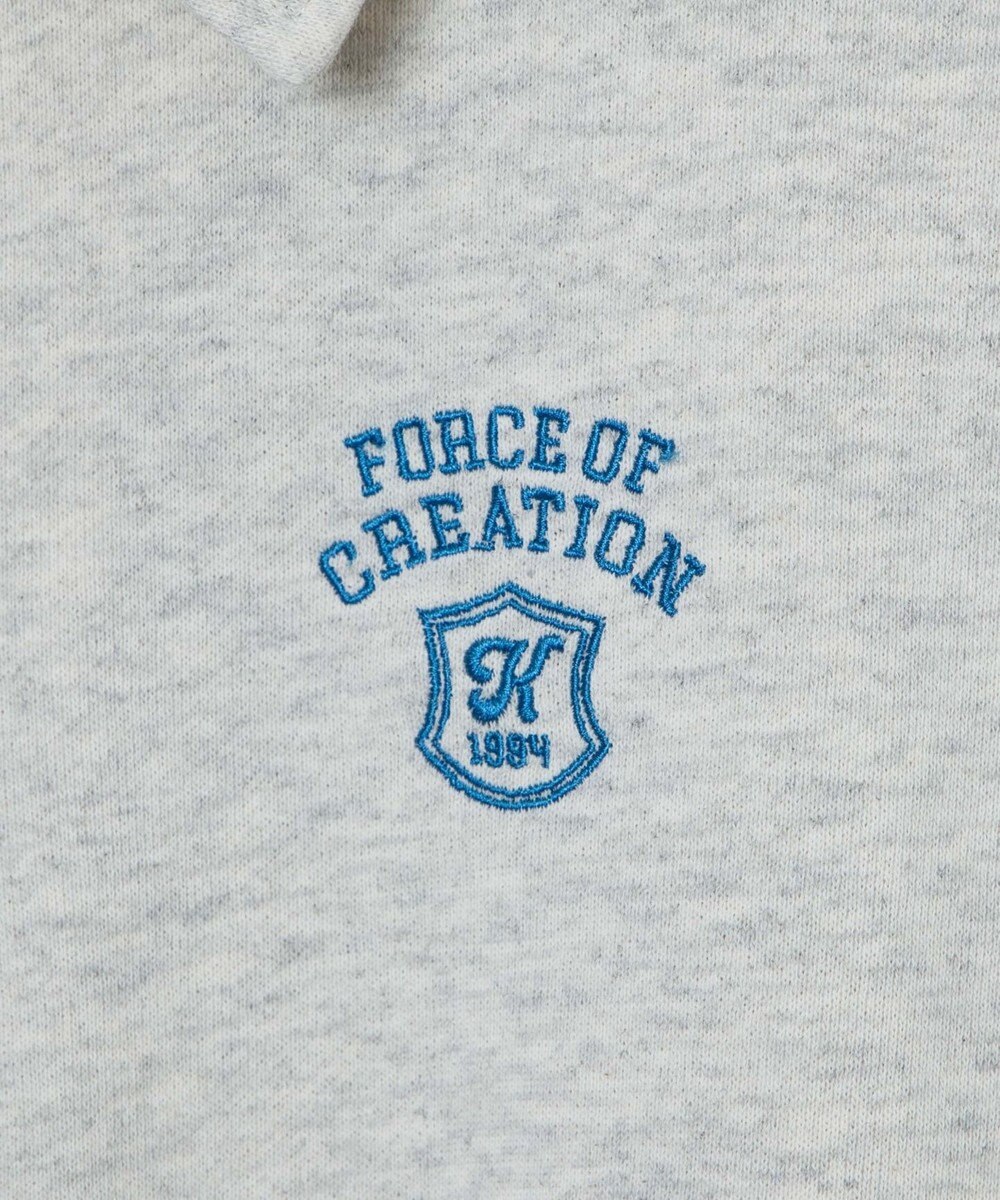 WEGO ハーフZIP襟付きショートスウェット 