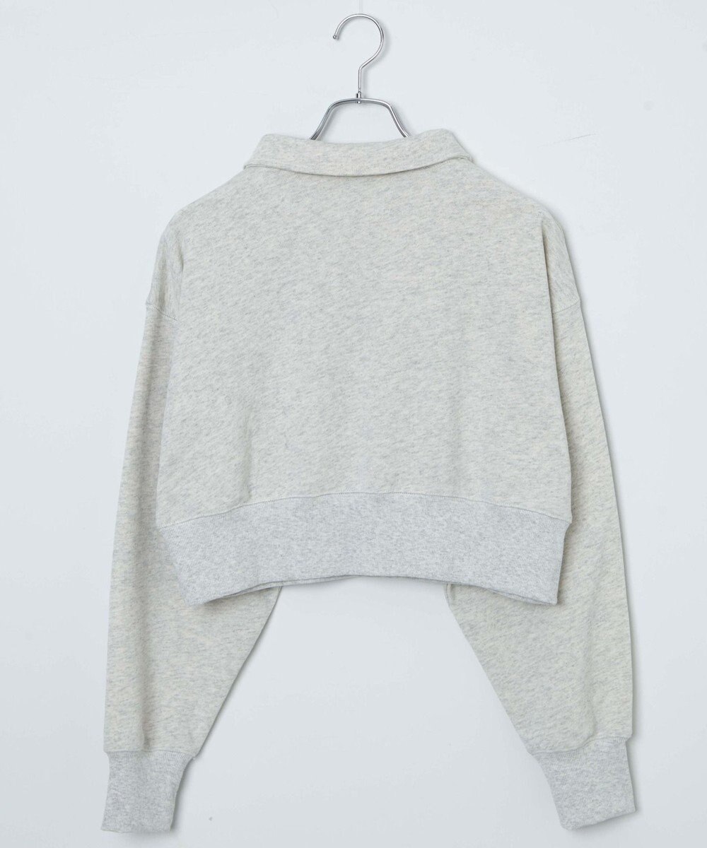 WEGO ハーフZIP襟付きショートスウェット 