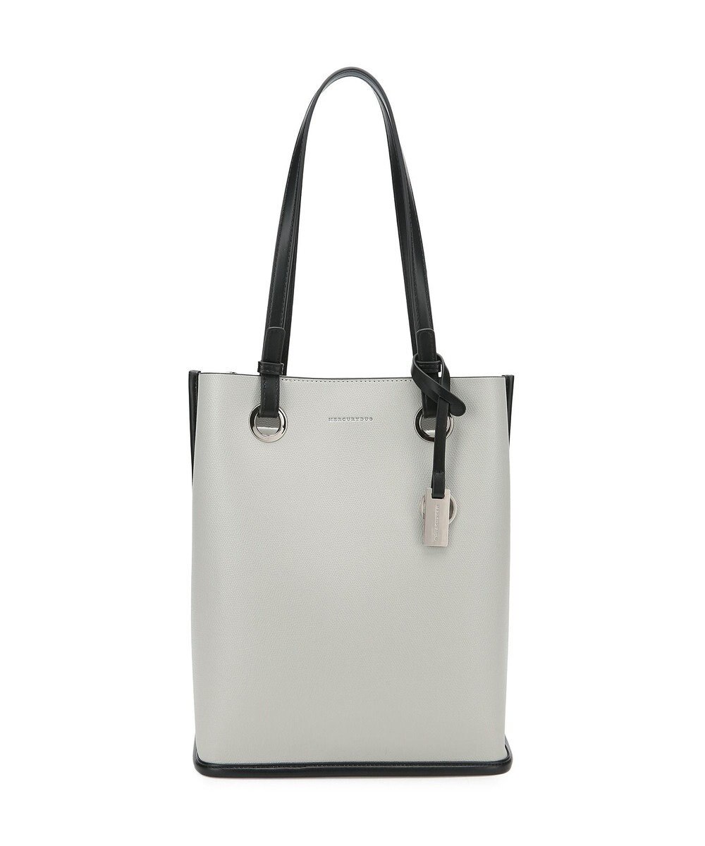 style code 【MERCURYDUO/マーキュリーデュオ】メタルアイレット　縦長トートバッグ 推し活ラージバッグ 縦長ショルダーバッグ 