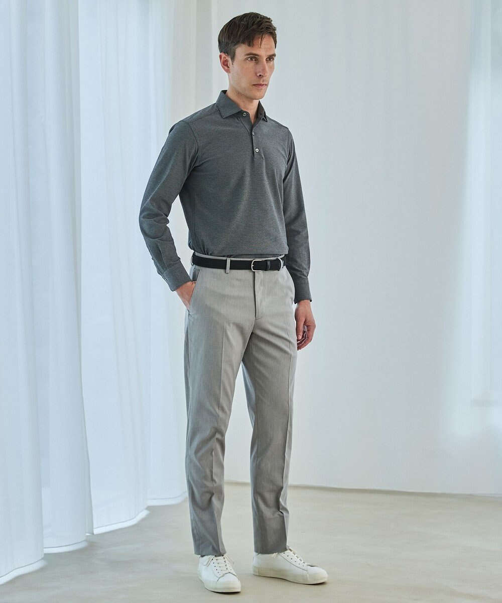 GOTAIRIKU 仕事で着られる綿パン【吸水速乾/ストレッチ/折り目加工】クールマックスコットンパンツ_ノータック（26年モデル） 