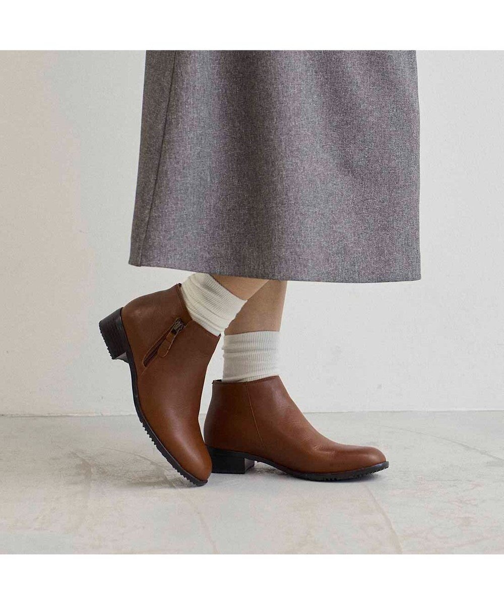 ing <ing>【WEB限定】【レイン対応】サイドファスナーショートブーツ 