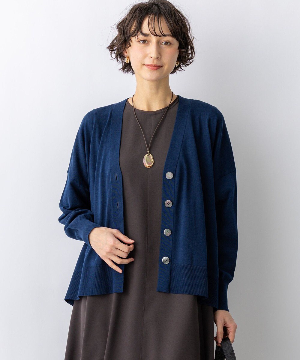 23区 【先行予約/WEB&一部店舗限定】スビンハイツイスト Vネック カーディガン 