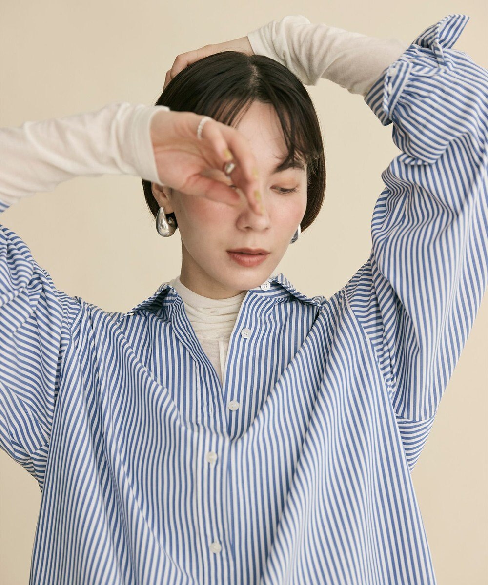 #Newans 【洗濯機可】ロールアップカフスシャツ 