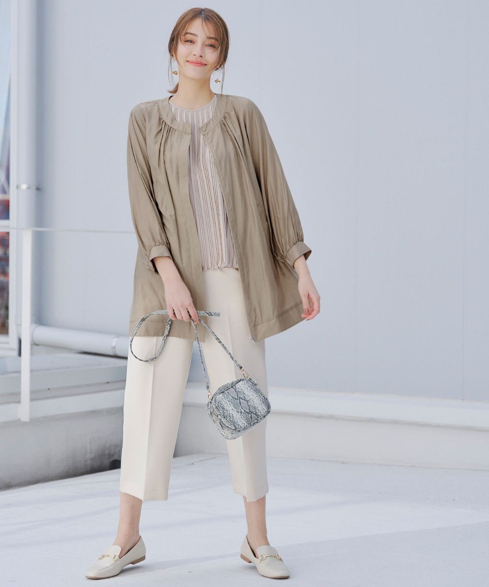 Tiaclasse L 【新色追加・洗える】センタープレスワイドパンツ 