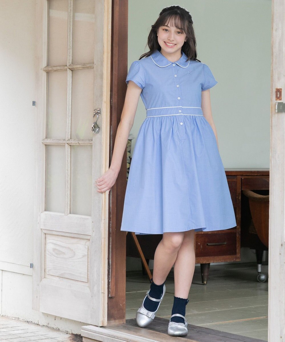 組曲 KIDS 【150-160㎝】シャンブレー ワンピース 