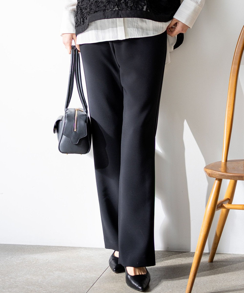 23区 L ストレッチダブルクロス フレアパンツ 