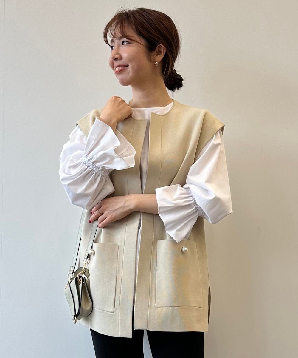 UNFILO 【軽量/ストレッチ/シワになりにくい】ミラノリブ ハーフジレ 