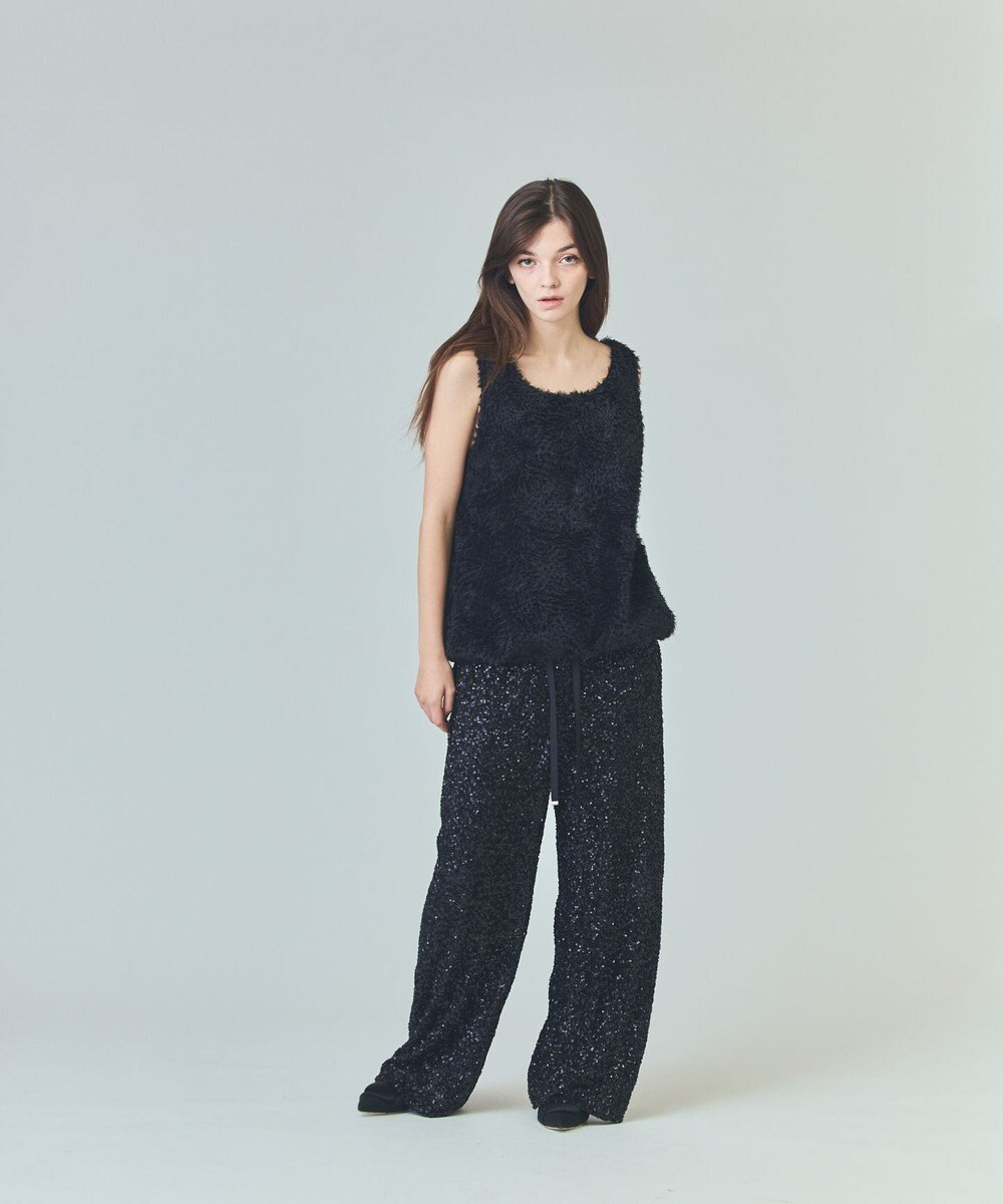 GRACE CONTINENTAL チュールフェザータンクトップ 