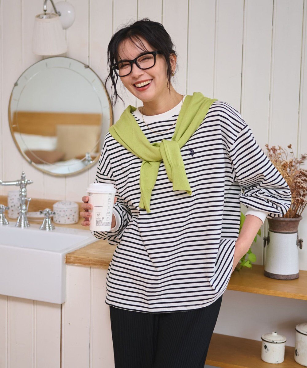 WEGO USPOLOだぼそでカラーロンT 