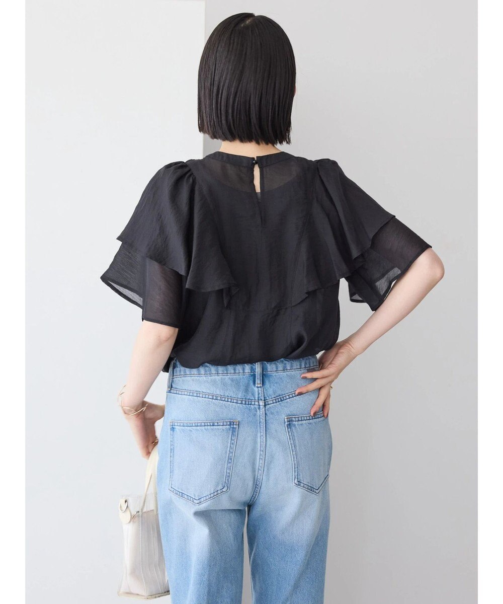 AMERICAN HOLIC 接触冷感シアーフリルブラウス 