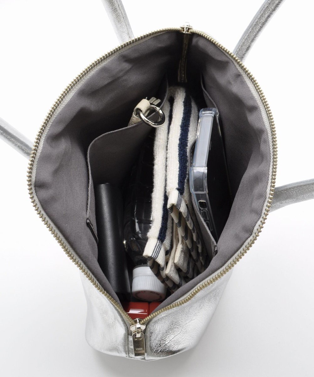 blancle メタリックレザー 舟形ボストンバッグ 