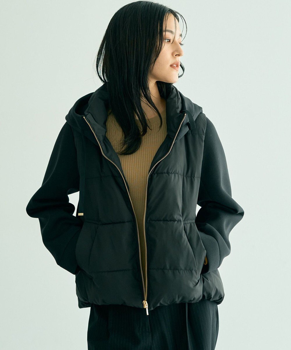 YECCA VECCA 中綿×カットボンディングZIPフーディー 