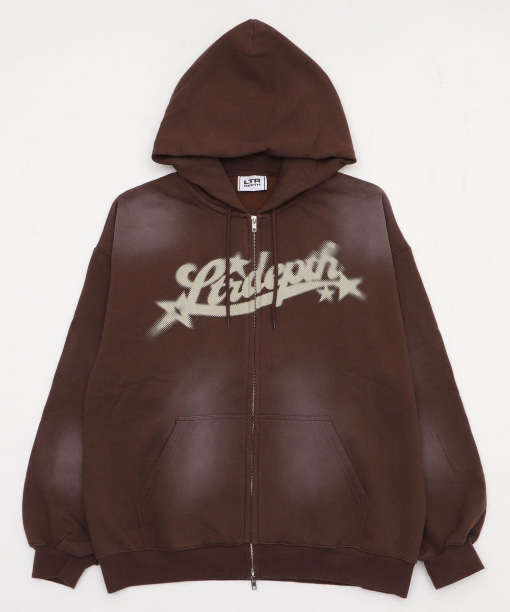 WEGO 【ユニセックス着用ITEM/MLサイズ展開】グラフィックZIPパーカー 