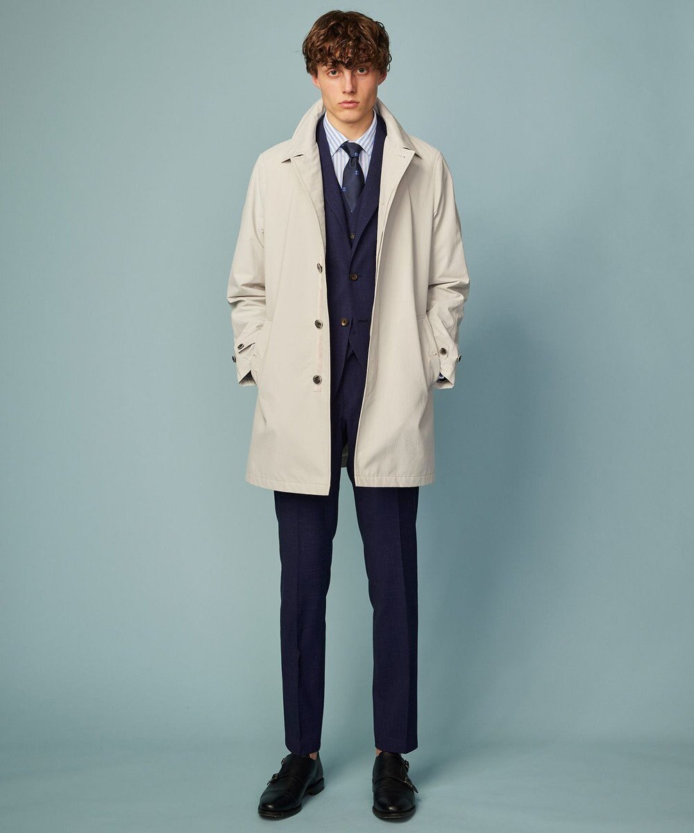 JOSEPH ABBOUD 【キングサイズ・サスティナブル素材/JAPANファブリック/撥水加工/マルチシーン対応】キューブテックス ステンカラー コート 