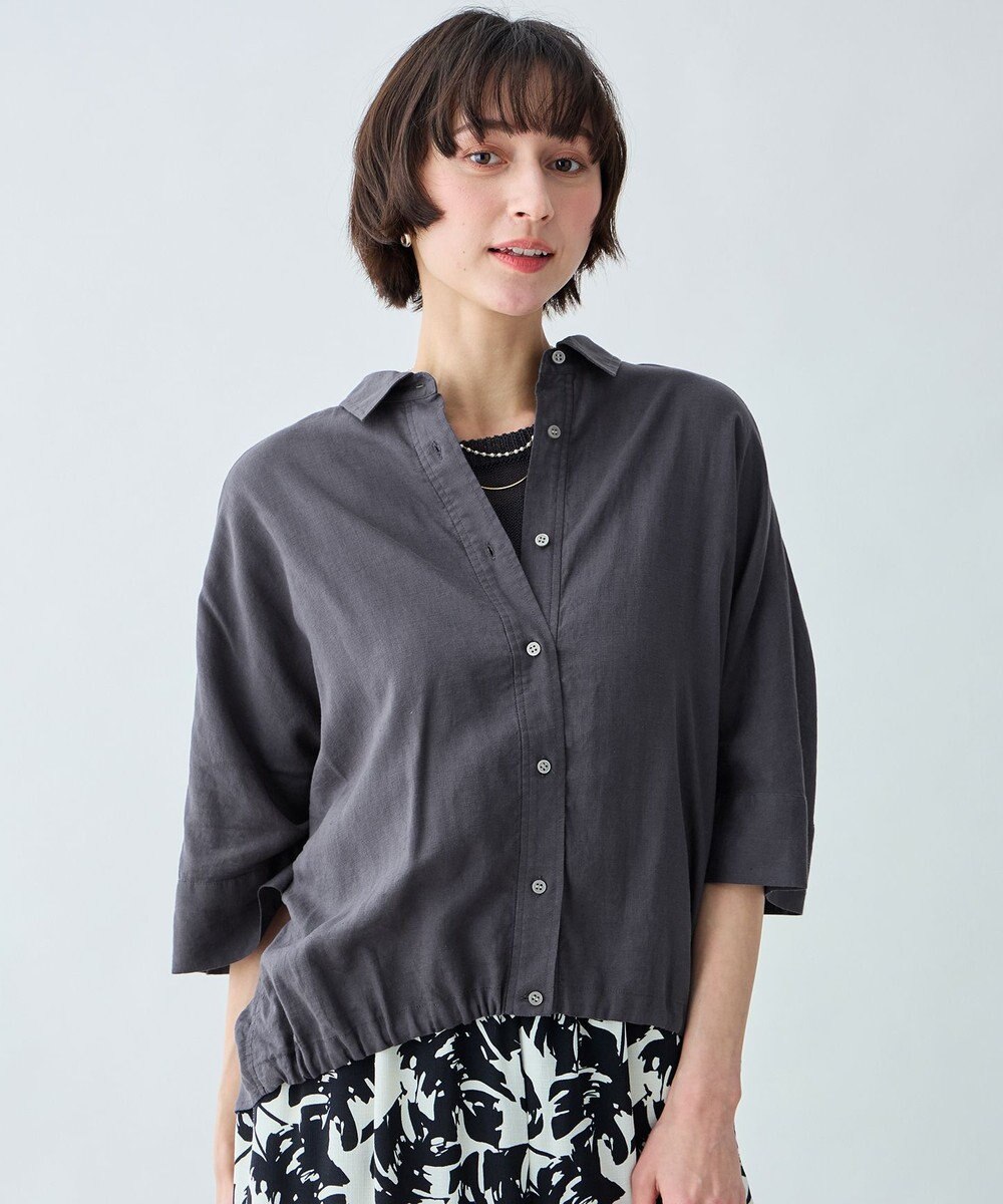 ANY ヨーロピアンリネンハーフスリーブシャツ 