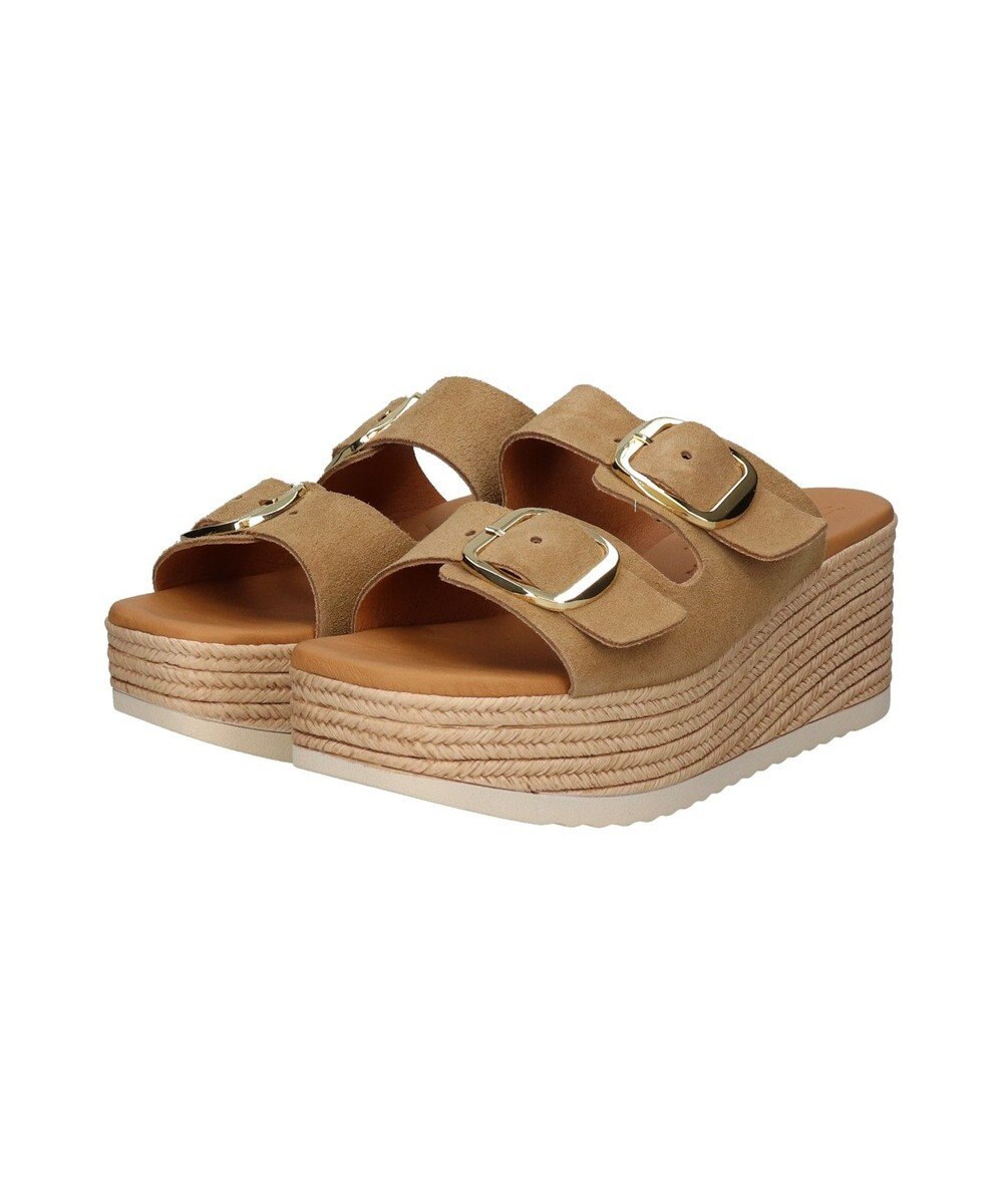 INTER-CHAUSSURES 【Oh my Sandals】ダブルバックル厚底ウエッジサンダル 