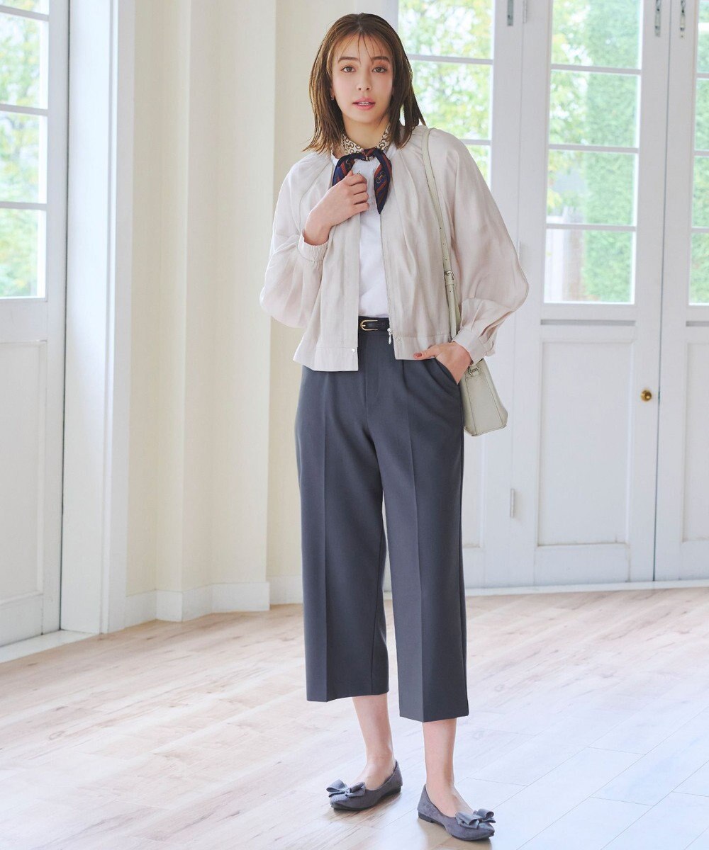 Tiaclasse L 【新色追加・洗える】センタープレスワイドパンツ 