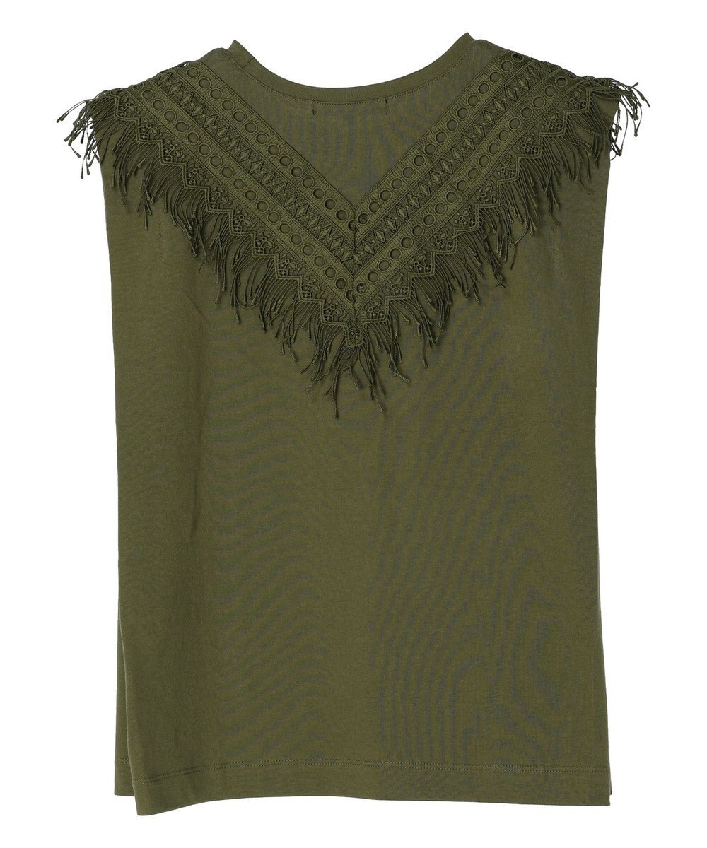 Green Parks ・ＳＵＧＡＲ　ＳＰＯＯＮ　フリンジフレンチＴシャツ 