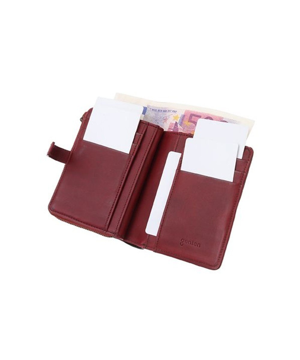 genten カットワーク 二つ折り財布 