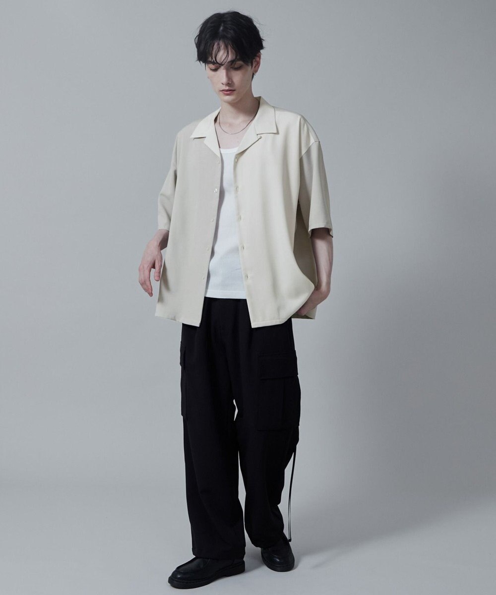 WEGO カラーブロックオープンカラーシャツ（S） 