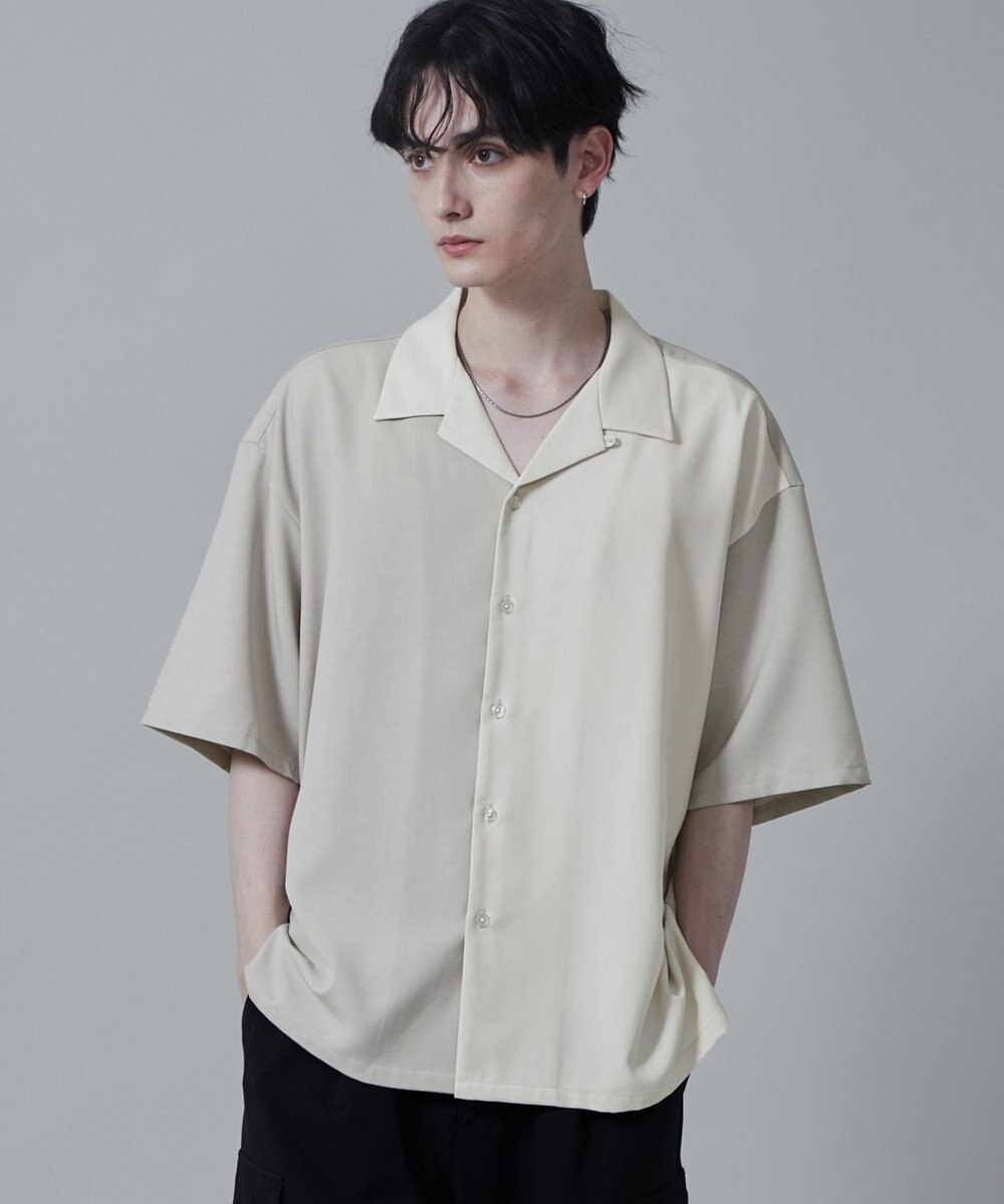 WEGO カラーブロックオープンカラーシャツ（S） 