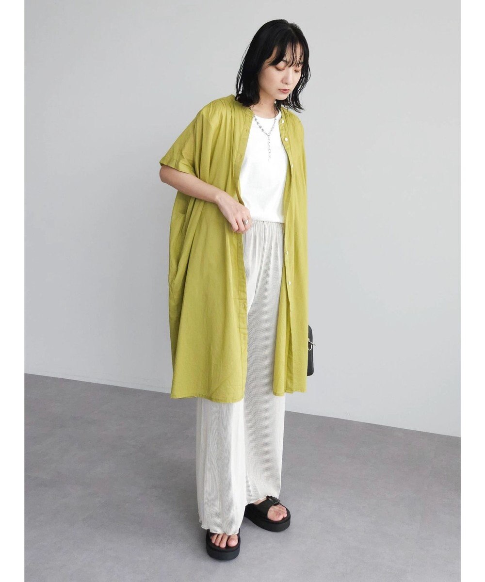 Green Parks プリーツ風カットパンツ 