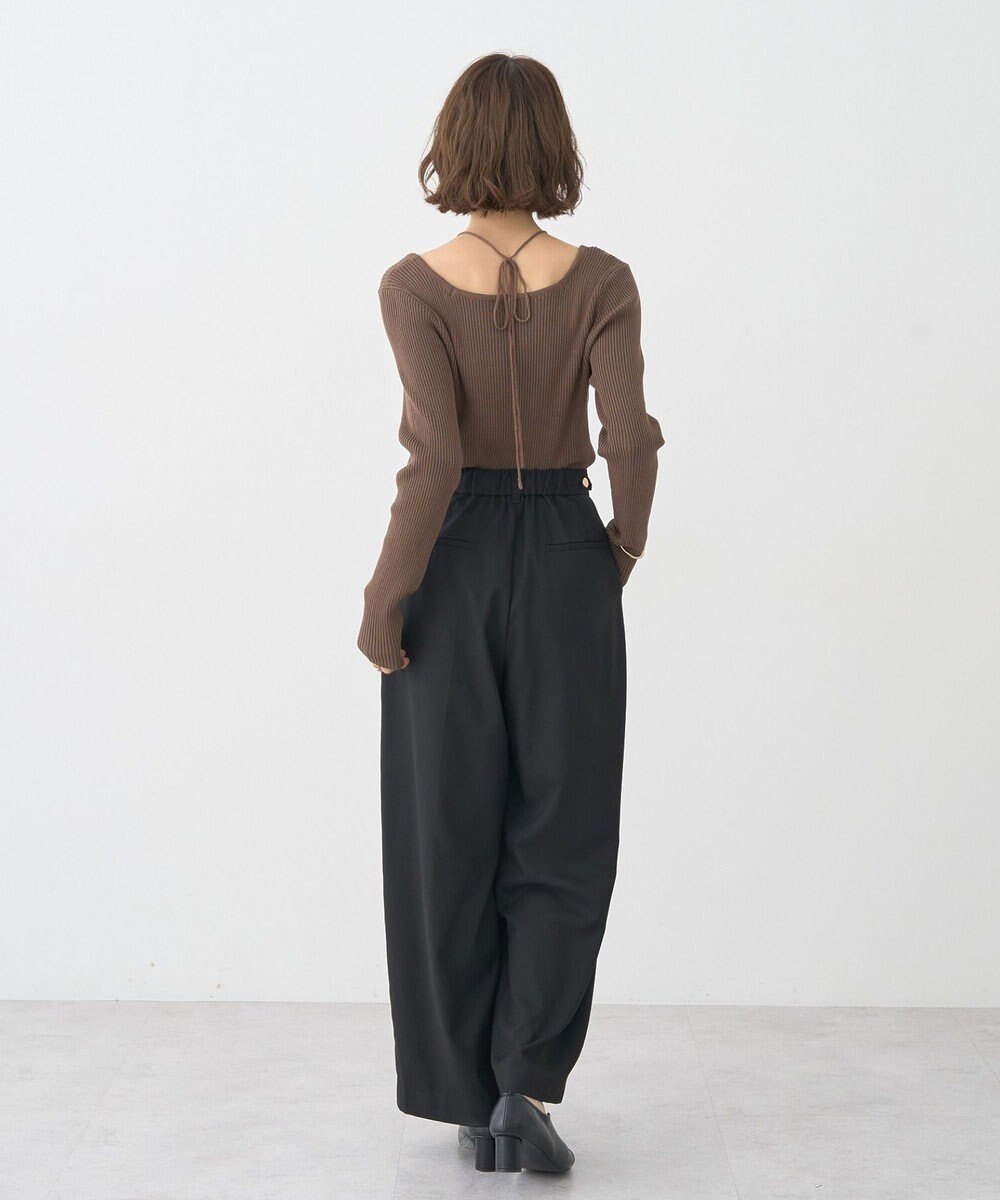 earth music&ecology 【2WAY】ウエストタブタックパンツ 